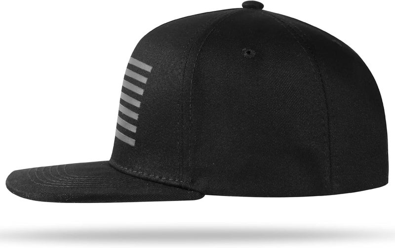 UALON Baseball Cap, Snapback Trucker Hat for Men & Women with American Flag and Adjustable, Breathable Mesh, Flat Bill Hats - Image 4